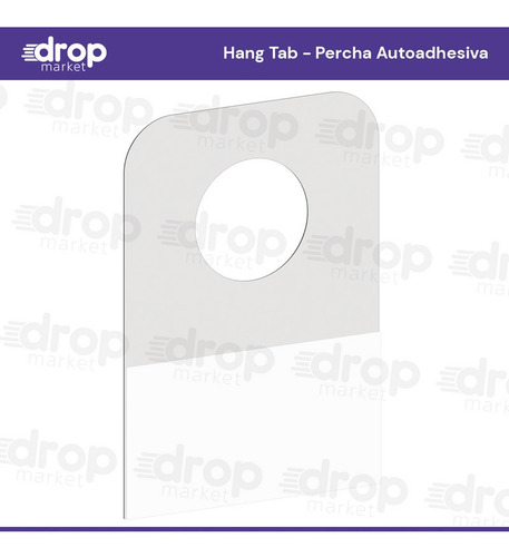 Imagen 3 de 9 de Hang Tab Gancho Adhesivo Perchita - 2,5x4 Cm. Pack 1000 U.