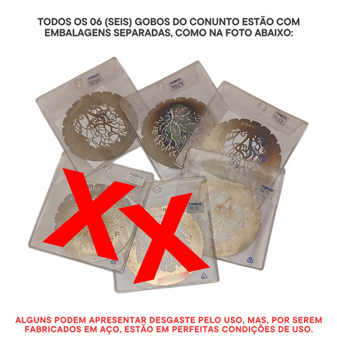 Coleção 04 (quatro) Modelos Gobo Árvore Para Elipsoidal (Usado)