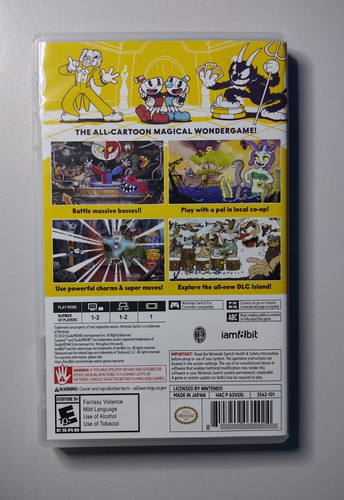 Cuphead Nintendo Switch Mídia Física Completo (Usado)