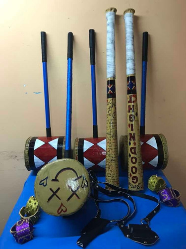 Martillo+bate+muñequeras+ Pistolera Harley Quinn, Accesorios