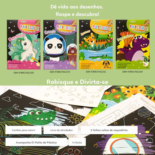 Rabisque E Divirta-se! Unicórnios, De World, Mammoth., Vol. 1. Editorial Brasileitura, Capa Mole Em Português