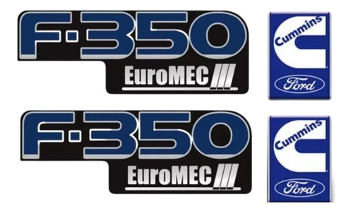 Kit Emblema Adesivo Cummins+ F350 Euromec 