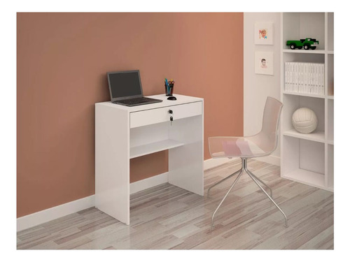 Escritorio Slim 1 Cajon, Home Office, Dormitorio- Blanco