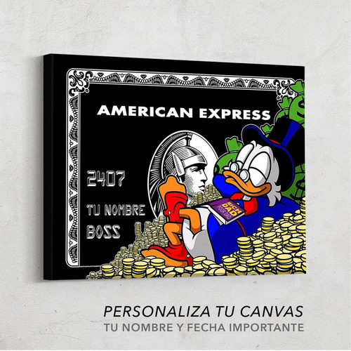 Cuadro Canvas American Express Scrooge Mcduck Grande 90x120c
