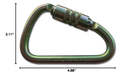Mosquetón De Acero Giratorio Usr-12-ctl 4.88 In 45 Kn Color