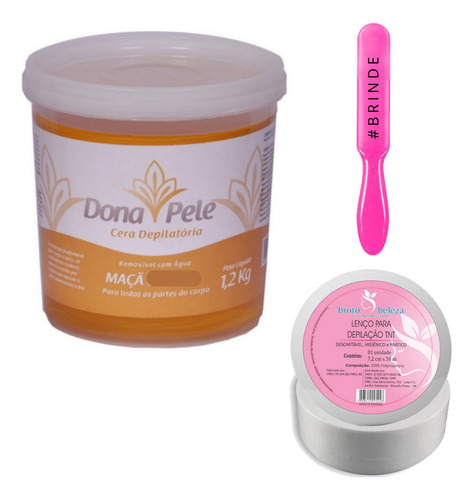 Kit Pra Depilação Intima Chocolate 1,2kg + Espátulas + Tnt