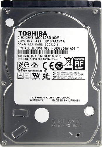 HD Notebook Toshiba MQ01ABD Series MQ01ABD100M 1TB SATA III 2.5" 5400 RPM
