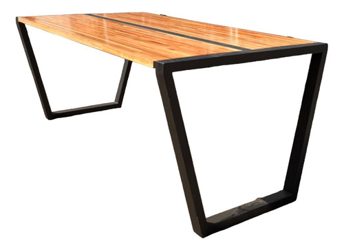 Mesa De Comedor Industrial Hierro Y Madera 180x100cm