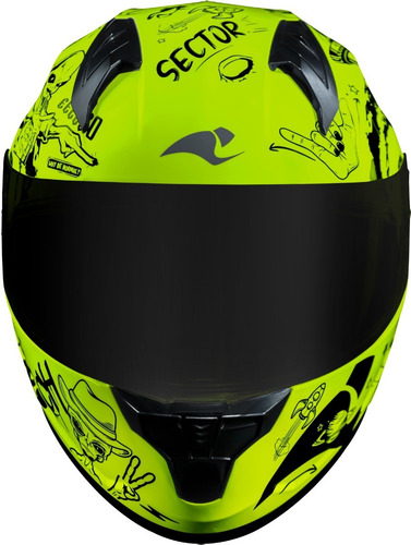 Imagem 4 de 9 de Capacete Race Tech Sector Sky Music Lançamento
