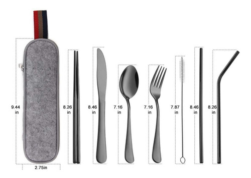 Utensilios De Viaje Juego De Cubiertos Portátil Para Acampar