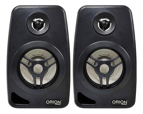 Caixa De Som Acustica Com Suporte Som Ambiente 55w Orion Par Cor Preto