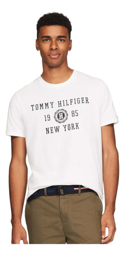 Remera Tommy Hilfiger - Ny 1985- Blanca - 3xl