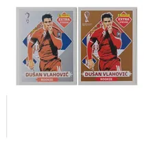 Comprar Figurita Extra Sticker X2 Dusan Vlahovic Plata Mundial 2022