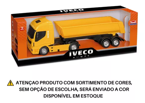 Caminhão De Brinquedo Carreta Báu Iveco Hi Way Usual