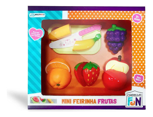 Frutas Brinquedo Fecho Aderentetecido Cortar Br1111