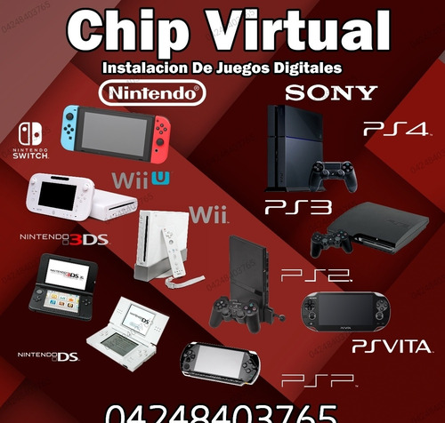 Imagen 1 de 4 de Chipeo Chip Virtual Ps2 Ps3 Psp Psvita 3ds Wii Wiiu Switch