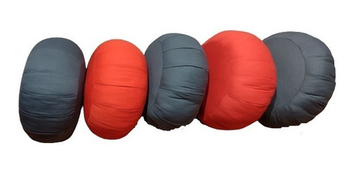 Imagen 1 de 9 de Combo 5 Zafus Medianos Rellenos Con Algodón 19 X 35 Cm