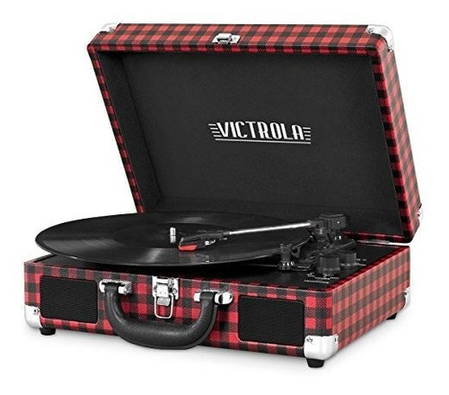 Tocadiscos Vintage Bluetooth - Victrola - Rojo Y Negro 
