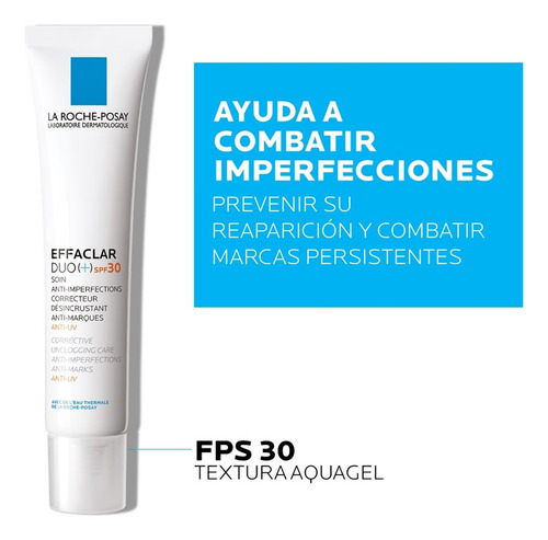 Crema Gel La Roche-posay Effaclar Duo+ 40ml Spf30 Día Todo Tipo De Piel Día