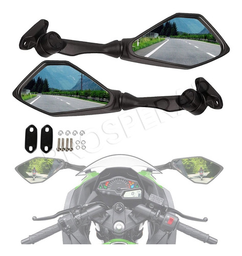 Espejo Retrovisor Motocicleta De (para Kawasaki Ninja) 1 Par