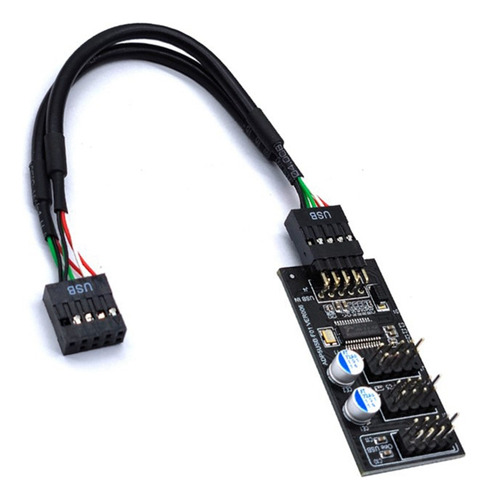 Conector Usb De 9 Pines, Divisor Usb, 1 A 3, Usb2.0, Cabezal