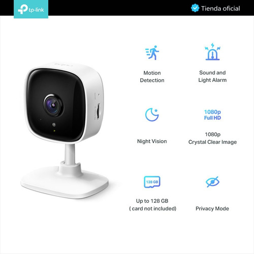 Tp-link, Cámara De Seguridad Wifi, Full Hd, Audio, Tapo C100