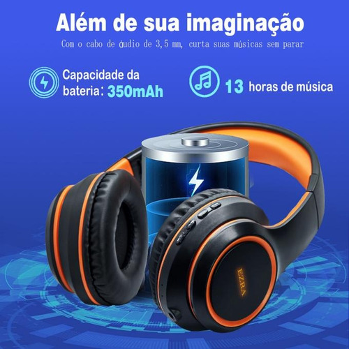 Headphone Gamer Sem Fio Bluetooth Fone Headset Com Microfone