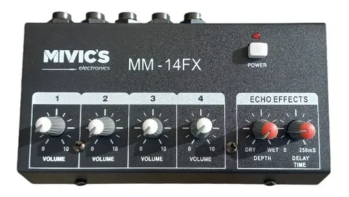 comprar Mini Mezclador Analogico Marca Mivic's 4 Canales Mm-14fx