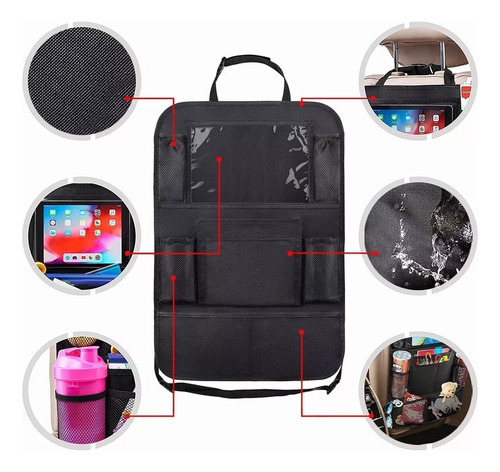 Organizador Para Asiento Trasero Para Auto Universal 2 Pzs