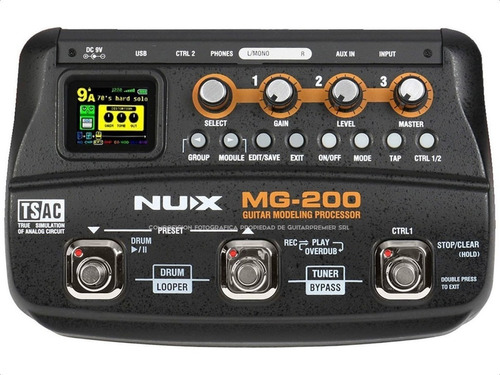 Pedalera Multiefecto Procesador Nux Mg200 Looper Usb Modelad