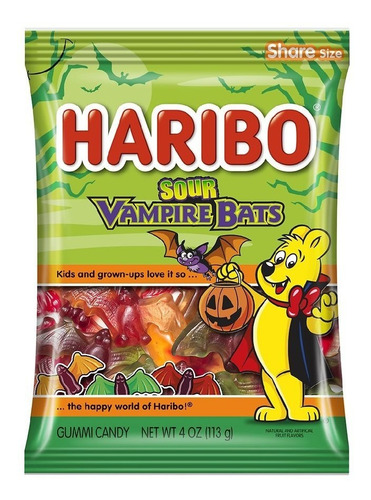 Gomitas Haribo Vampire Bats Edicion Halloween 113g Americana