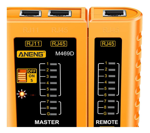 Probador De Cable De Red Cat5 Cat5e Cat6 Amarillo Amarillo