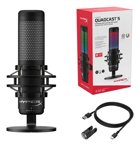 Microfono Hyperx Quadcast S P/streaming Condensador Pc Ps4