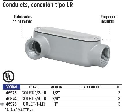Caja Conexion Lr 1/2'' Voltech 46973