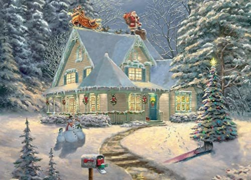 Rompecabezas Ceaco Thomas Kinkade Holiday De 1000 Piezas