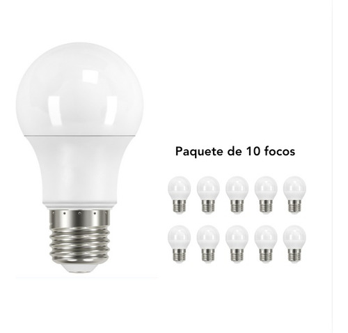 Pack De 10 Focos / Bombillas Led Geopower E27 / 15 W 2700 K Luz Blanco cálido