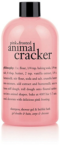 Filosofía Helada Rosa Animal Cracker (champú, Gel De Ducha Y