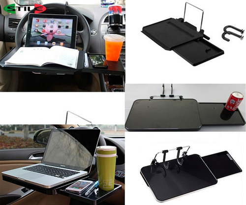 Imagen 4 de 9 de Mesa Bandeja Auto Multiuso Plegable Extensible Ideal Viajes