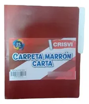 Comprar Carpetas De Fibra Marron Carta Marca Crisvi (paqt X 25)