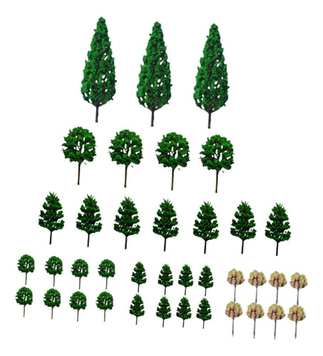 38 Piezas Modelo De Árboles En Miniatura Juego De Regalo