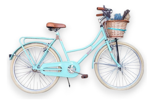 Bicicleta Dama Vintage Retro Inglesa Con Canasto Mimbre!  