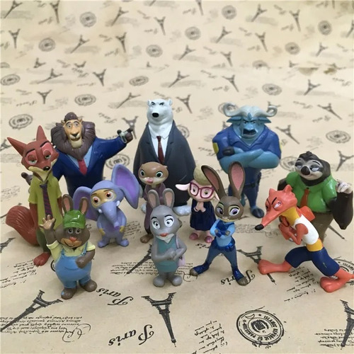 Set De 12 Figuritas De Zootopia / Figuras De Acción