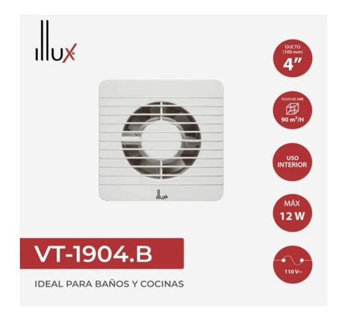 Imagen 4 de 9 de Ventilador Extractor De Aire Para Baño Cocina 4 Silencioso