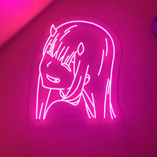 Farnew Anime Zero Two Visual Neon Sign Light Art Wall Lights