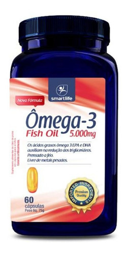 Omega-3 5000 Mg - Epa 900 Mg  E Dha 600 Mg - Concentrado Sabor Natural