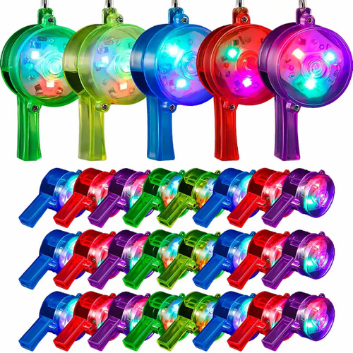 Silbatos Chifle Cotillon Luces Led Evento Fiesta Carnaval X8