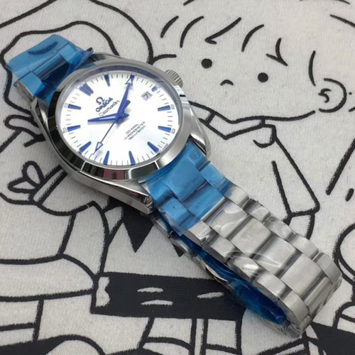 Omega Watch Tres Caras Blancas Con Patrón Solar De Luz