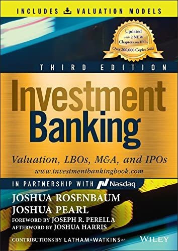 Book : Investment Banking Valuation, Lbos, M And A, And Ipo