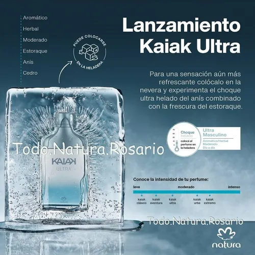 Perfume Kaiak Ultra Masculino 100ml Todo Natura Rosario Env o gratis