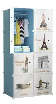 Comprar Armario Organizador Ropa Y Juguetes Modulos Closet Portatil Color Azul
